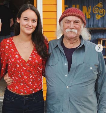 Bailey Jean Cypher with her late father David Crosby